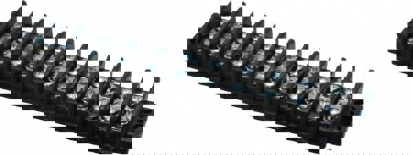 12 Poles, 600 Volt, 30 Amp, -40 to 266°F, Polyester Thermoplastic, Polyester Thermoplastic Multipole Terminal Block